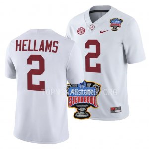 Men's Alabama Crimson Tide #2 DeMarcco Hellams White 2022 Sugar Bowl NCAA College Football Jersey 2403TEBO7